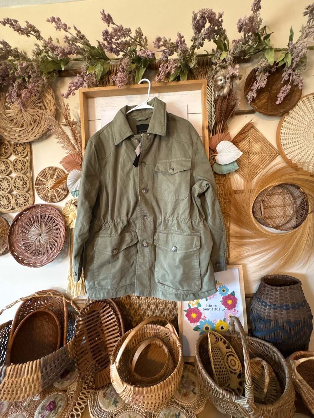 Banana Republic Olive Green Utility Field Jacket Size XL NWT